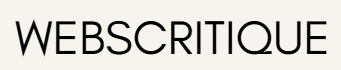 WEBSCRITIQUE